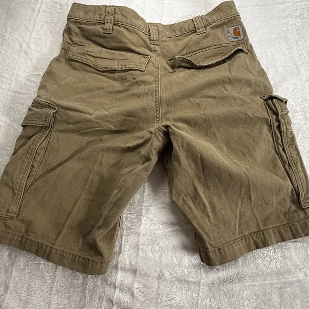 Carhartt Men's Force Relaxed Fit Ripstop Cargo Work Shots Size 32 Tan Bangladesh - Picture 3 of 15